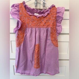 Vibrant Purple and Orange Women's Blouse